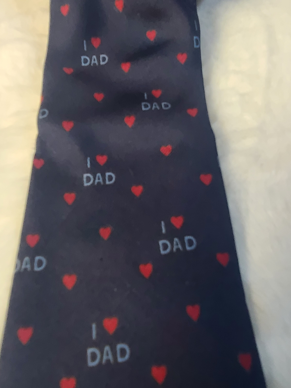 Navy "I ♥ Dad" Pattern Tie
